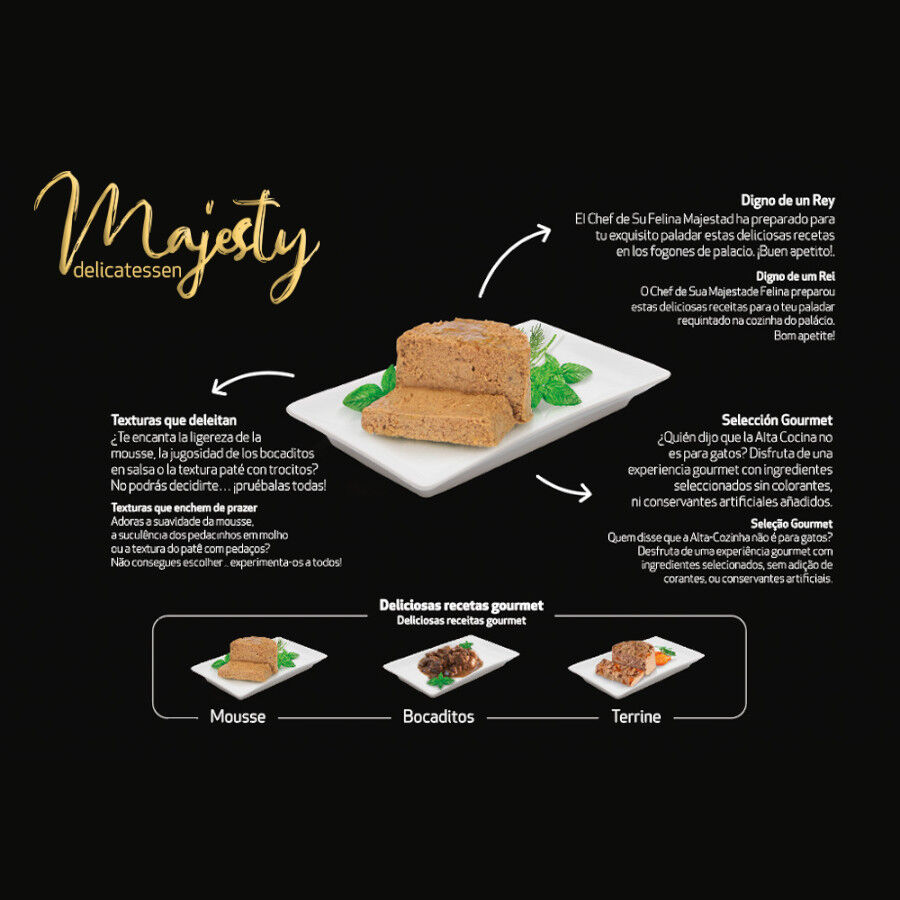 12 latas x 85 g Majesty Adult Mousse Mix lata para gatos, , large Imagen numero 4